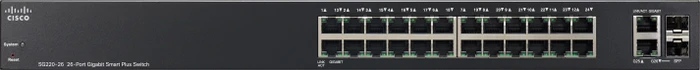 Cisco SG220 Rackmount Gigabit Smart Switch, 24x RJ-45, 2x RJ-45/SFP