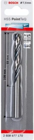Bosch Professional HSS PointTeQ Spiralbohrer, 7.5x69x109mm, 1 Stück