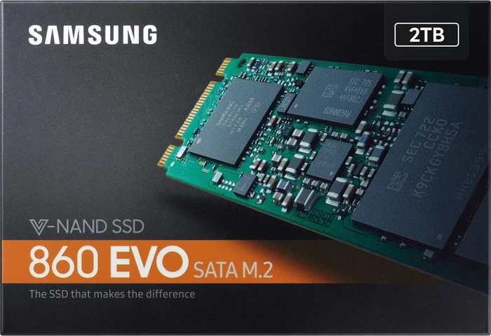 Samsung SSD 860 EVO 2TB, M.2 2280 / B-M-Key / SATA 6Gb/s