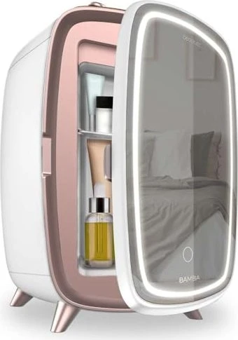 Cecotec Bamba CoolingBeauty 6000 Kosmetik-Kühlschrank mit Spiegel 6l weiß