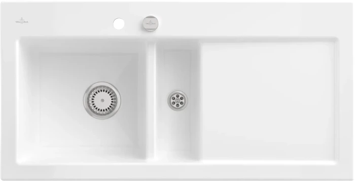 Villeroy & Boch Subway 60 Einbau Becken links mit Ablauffernbedienung weiß alpin
