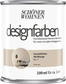 Schöner Wohnen Designfarben innen gemütliches wollbeige, 100ml
