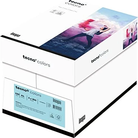 inapa tecno colors Universalpapier mittelblau, A4, 120g/m², 1250 Blatt