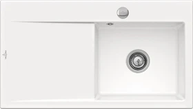 Villeroy & Boch Subway Style 50 Einbau Becken rechts mit Ablauffernbedienung weiß alpin