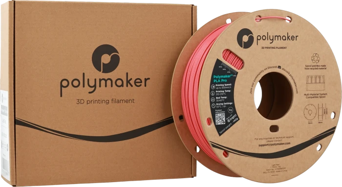 Polymaker PLA, Light Red, Spule, 1.75mm, 1.00kg
