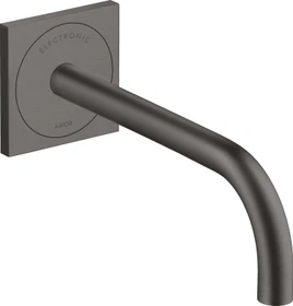 Hansgrohe Axor Uno elektrische Waschbeckenarmatur 225 mit Temperaturvoreinstellung und Netzanschluss brushed black chrome
