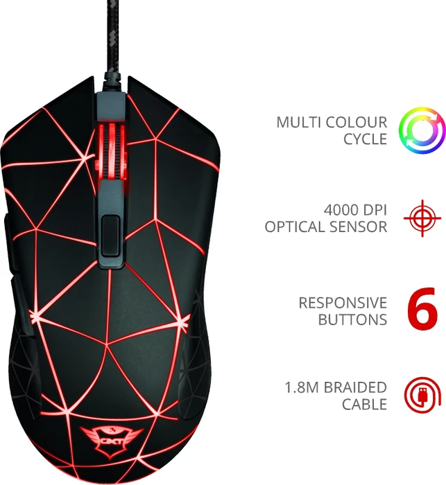 Trust Gaming GXT 133 Locx Gaming Mouse, USB