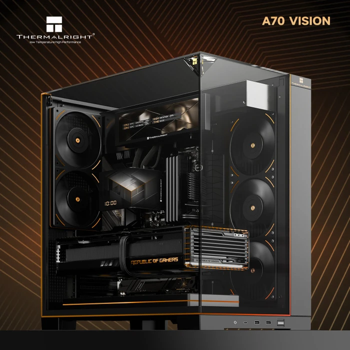 Thermalright A70 Vision Black, schwarz, Glasfenster