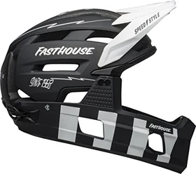 Bell Super Air R Spherical Fullface-Helm fasthouse matte black/white