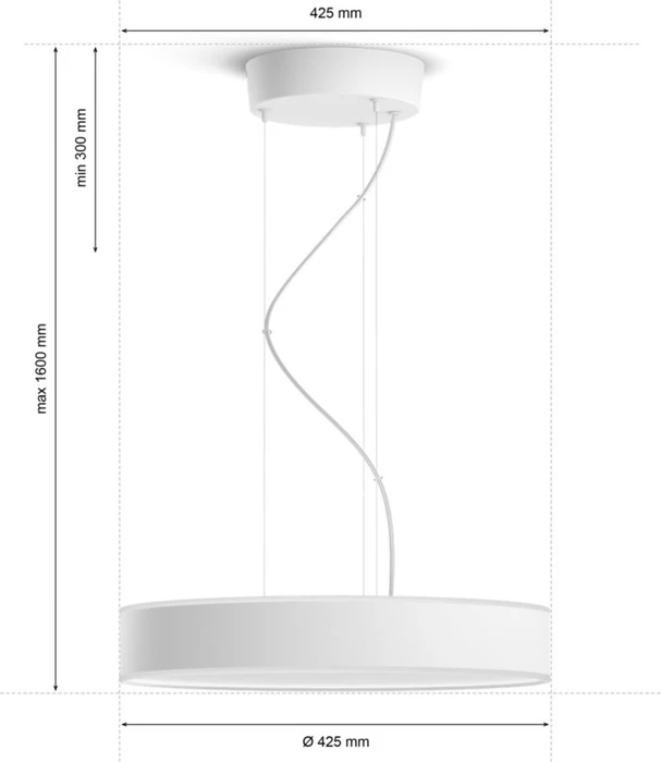 Philips Hue White Ambiance Enrave Pendelleuchte weiß
