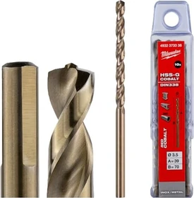Milwaukee Red Cobalt HSS-G TiN Metallbohrer, 3.5x39x70mm, 10 Stück