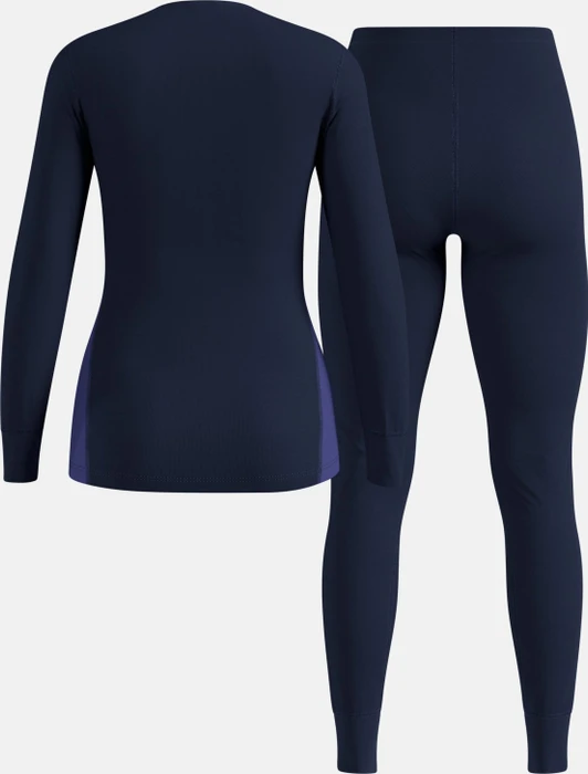 Odlo Active Warm Eco Set dark sapphire/skipper blue (Damen)