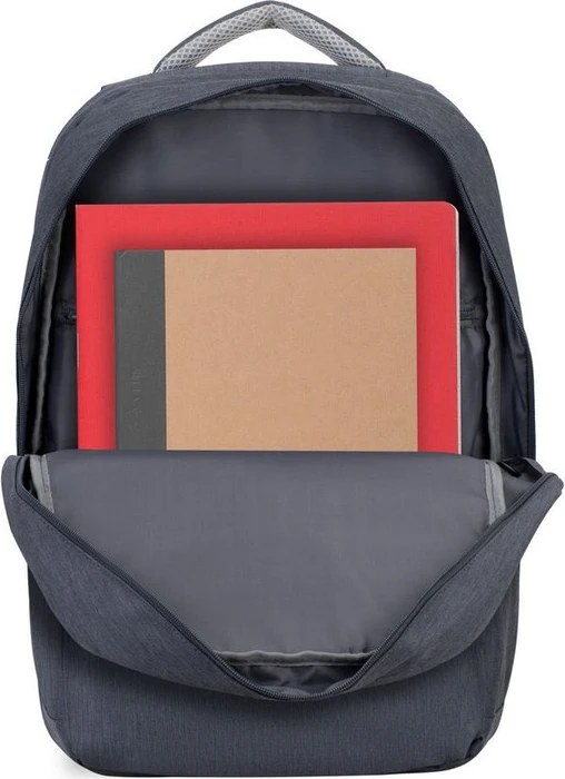 RivaCase Prater anti-theft Laptop Rucksack 17.3", Dark Grey