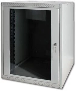 Digitus Professional Dynamic Basic Serie Wandschrank 16HE, Sicherheitsglastür, IP2X, grau, 450mm tief