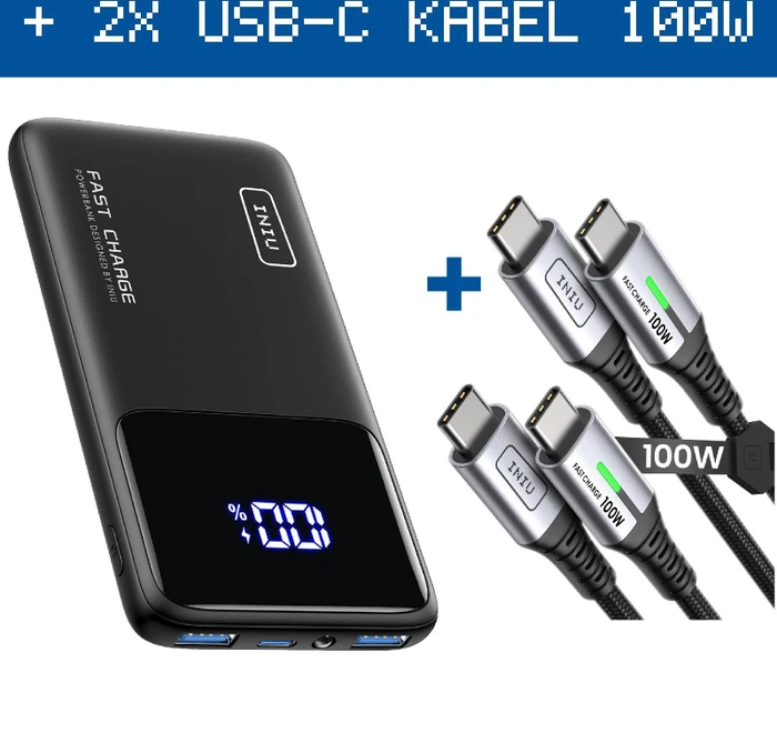 INIU B6 Powerbank 22.5W 10000mAh schwarz
