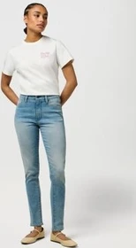 Wrangler Round T-Shirt kurzarm worn white (Damen)