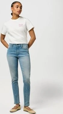 Wrangler Round T-Shirt kurzarm worn white (Damen)