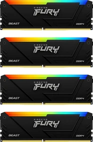 Kingston FURY Beast RGB UDIMM 32GB Kit, DDR4-3600, CL17-21-21, 1RX8