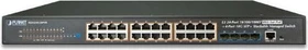Planet SGS-6341 Rackmount Gigabit Managed Switch, 24x RJ-45, 4x SFP+, 370W PoE+ (SGS-6341-24P4X)