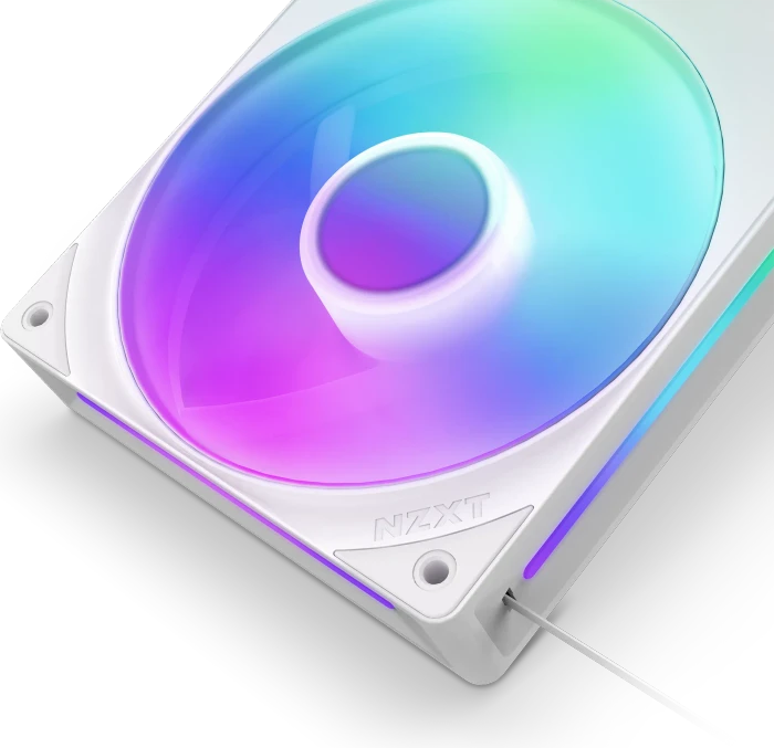 NZXT F Series F280 RGB Core Single-Frame Fan Unit, Matte White, weiß, LED-Steuerung, 280mm