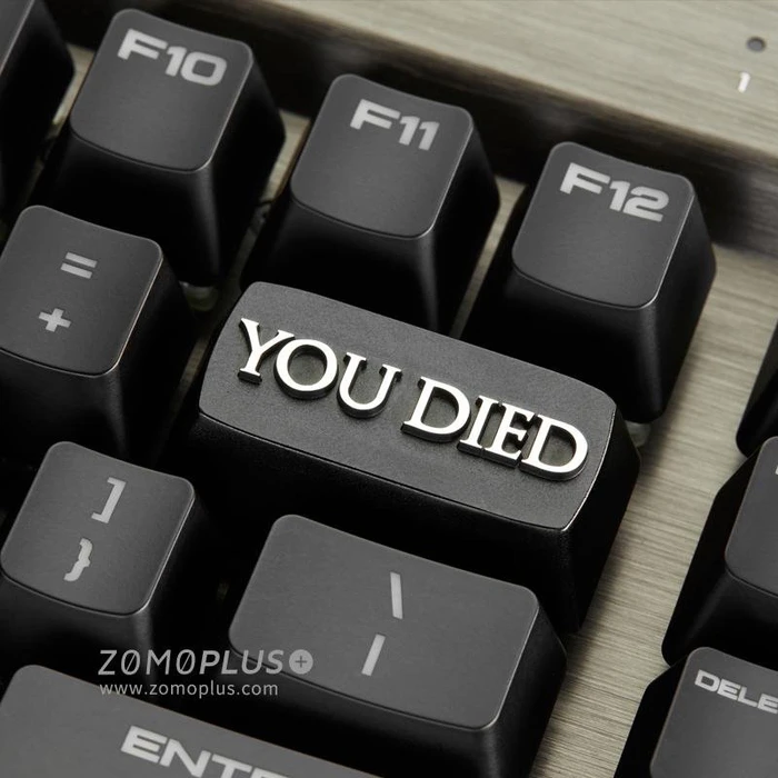 Zomoplus Keycap YOU DIED, Aluminium, silber/schwarz, 1 Taste