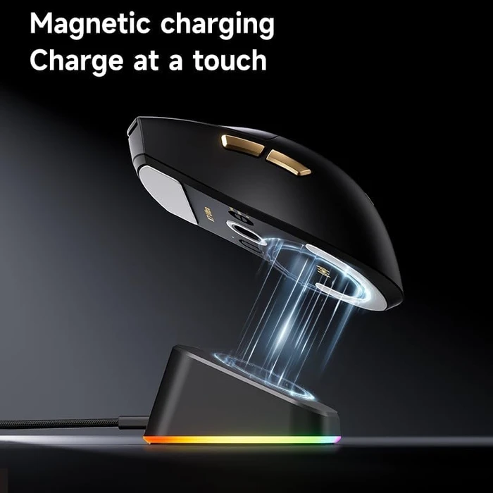Mchose K7 Ultra mit Ladestation, schwarz/gold, USB/Bluetooth