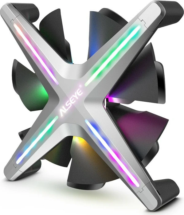 Alseye Xtreme X12 3in1 Kit, grau, LED-Steuerung, Fernbedienung, Lüftersteuerung, 120mm, 3er-Pack