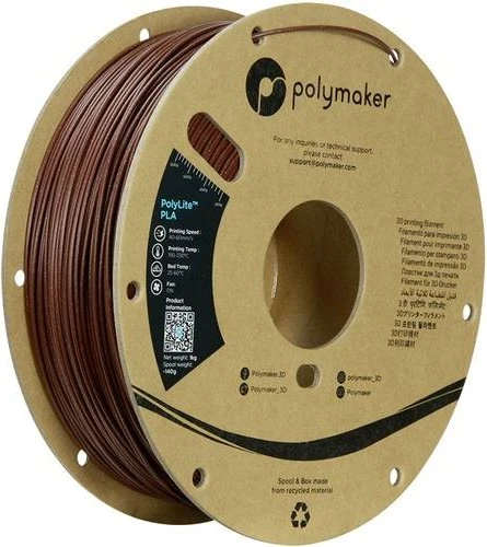 Polymaker PolyLite PLA, weiß, Spule, 1.75mm, 1.00kg