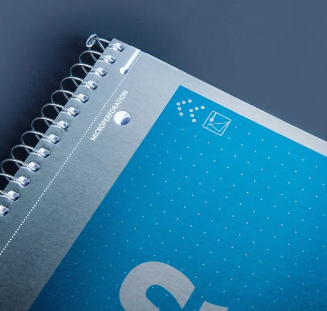 Brunnen Student Premium Collegeblock, A4, punktiert, cyan metallic, 80 Blatt