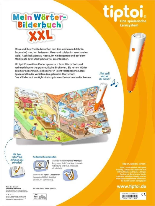 Ravensburger tiptoi Buch: Mein Wörter-Bilderbuch XXL