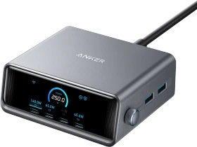 Anker Prime Ladegerät (250W, 6 Ports, GaNPrime) silber