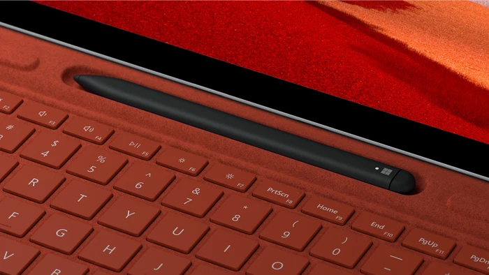 Microsoft Surface Pro X, Platin, SQ2, 16GB RAM, 512GB, Surface Pro X Signature Keyboard Mohnrot, Surface Slim Pen Bundle