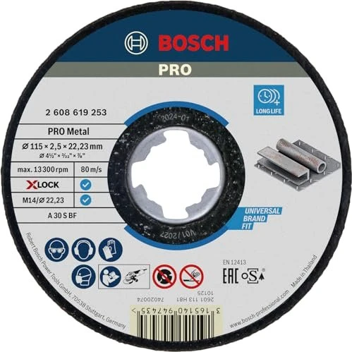Bosch Professional X-LOCK Expert for Metal Trennscheibe, 115x2.5x22.23mm, 1 Stück