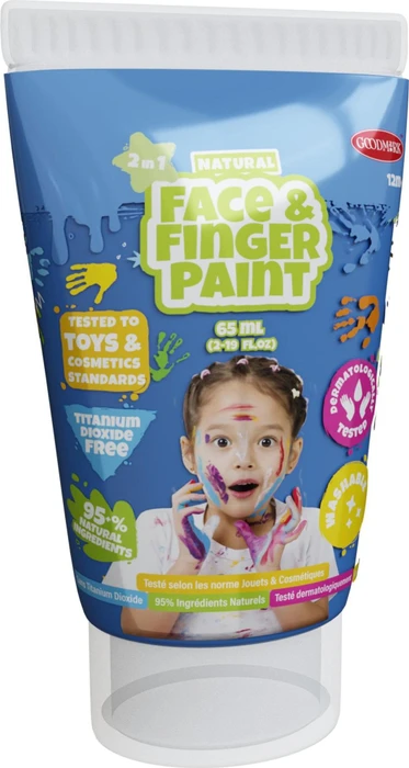 Boti Natural Face & Fingerpaint Fingerfarbe, blau, 65ml