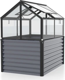 Vitavia Zola ESG 3mm Hochfrühbeet 127x89cm granit/schwarz