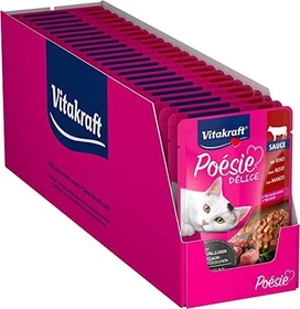 Vitakraft Poesie Delice, in Sauce, mit Rind, 1.96kg (23x 85g)
