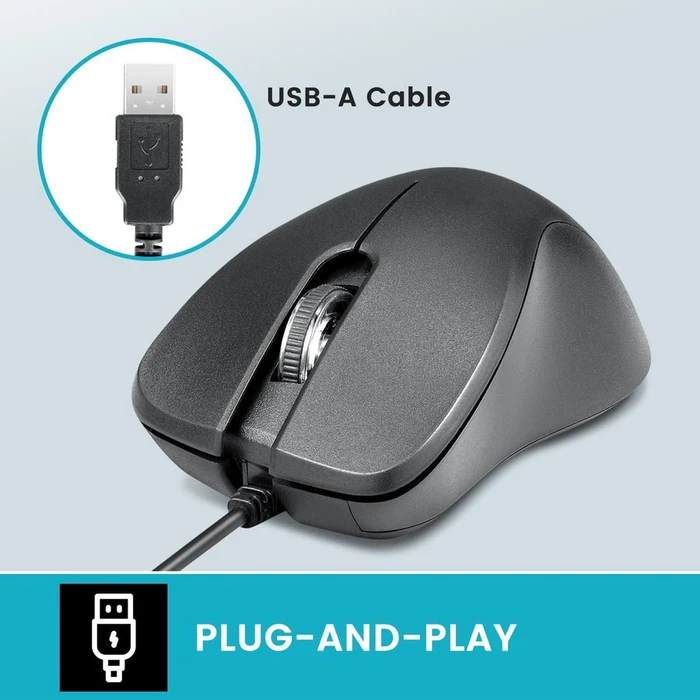 Perixx PERIMICE-221U Silent Ergonomic Mouse, schwarz, USB