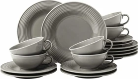 Seltmann Weiden Beat Color Glaze Teeservice perlgrau, 18-tlg.