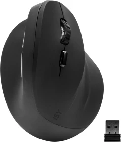 ISY IEM-1000-1 Wireless Ergonomic Mouse schwarz, USB (G1009E)