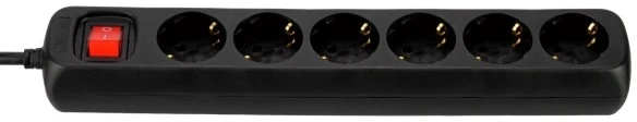 REV Ritter Powersplit-Steckdosenleiste 6+1, 7-fach, 2m, schwarz