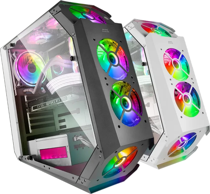 Mars Gaming MC51 Black, Glasfenster