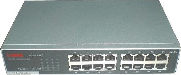 Longshine GS8100 Desktop Gigabit Switch, 16x RJ-45