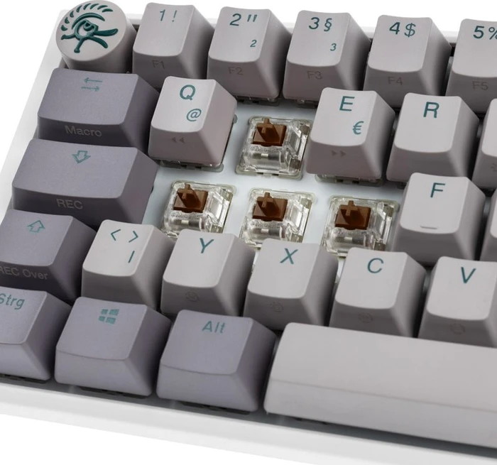 Ducky One 3 Mini, Mist Grey, PBT, LEDs RGB, MX RGB BROWN, USB, DE