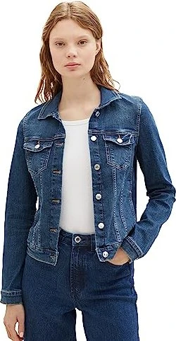 Tom Tailor Denim Stretch Jeansjacke used mid stone blue denim (Damen)