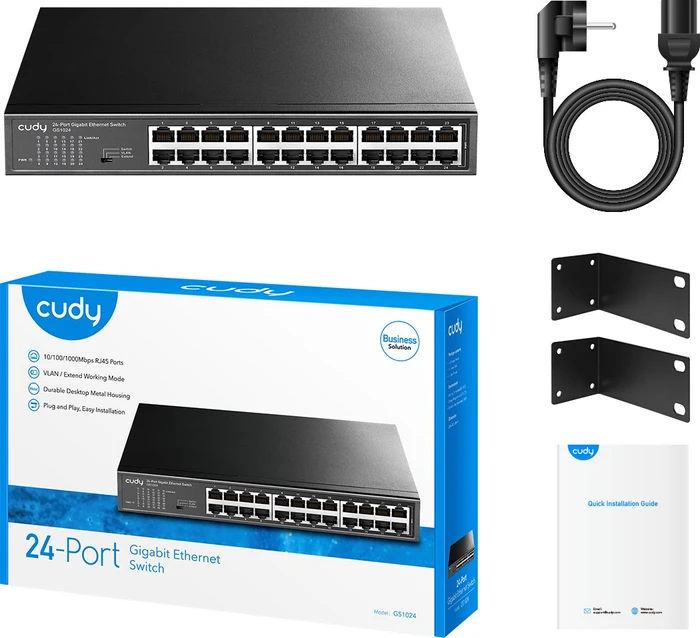 Cudy GS100 Series Rackmount Gigabit Switch, 24x RJ-45