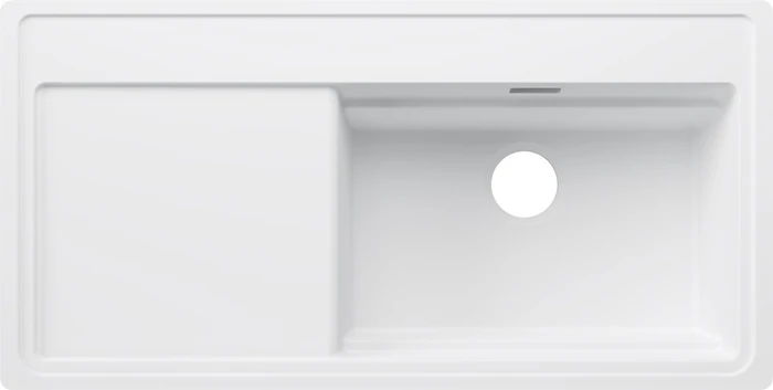 Blanco Zenar XL 6 S-F DampfgarPlus InFino Becken rechts mit Ablauffernbedienung softweiß inkl. Holzschneidebrett