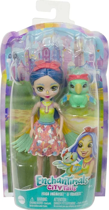 Mattel Enchantimals - City Tails - Prita Parakeet & Flutter