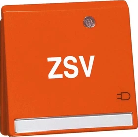 Peha NOVA Steckdose SCHUKO ZSV Beschriftungsfeld LED, orange