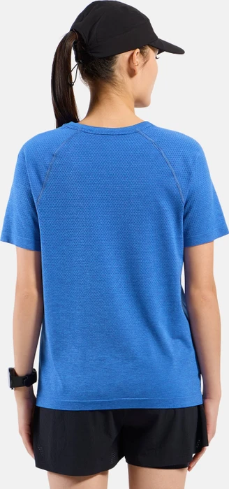 Odlo Essential Seamless 2.0 Laufshirt kurzarm dazzling blue melange (Damen)