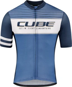 Cube Blackline CMPT Trikot kurzarm blue'n'white (Herren)